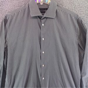 John Varvatos Regular Fit 16 - 34/35 Dress Shirt Candy Stripes